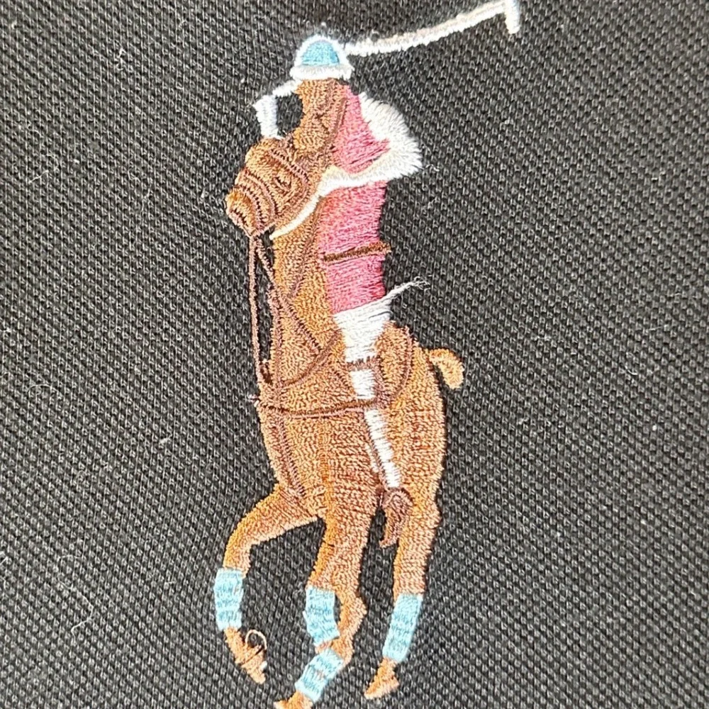 Polo Ralph Lauren Mens XXL Black Big Pony Short Sleeve‎ Cotton Pique Polo Shirt